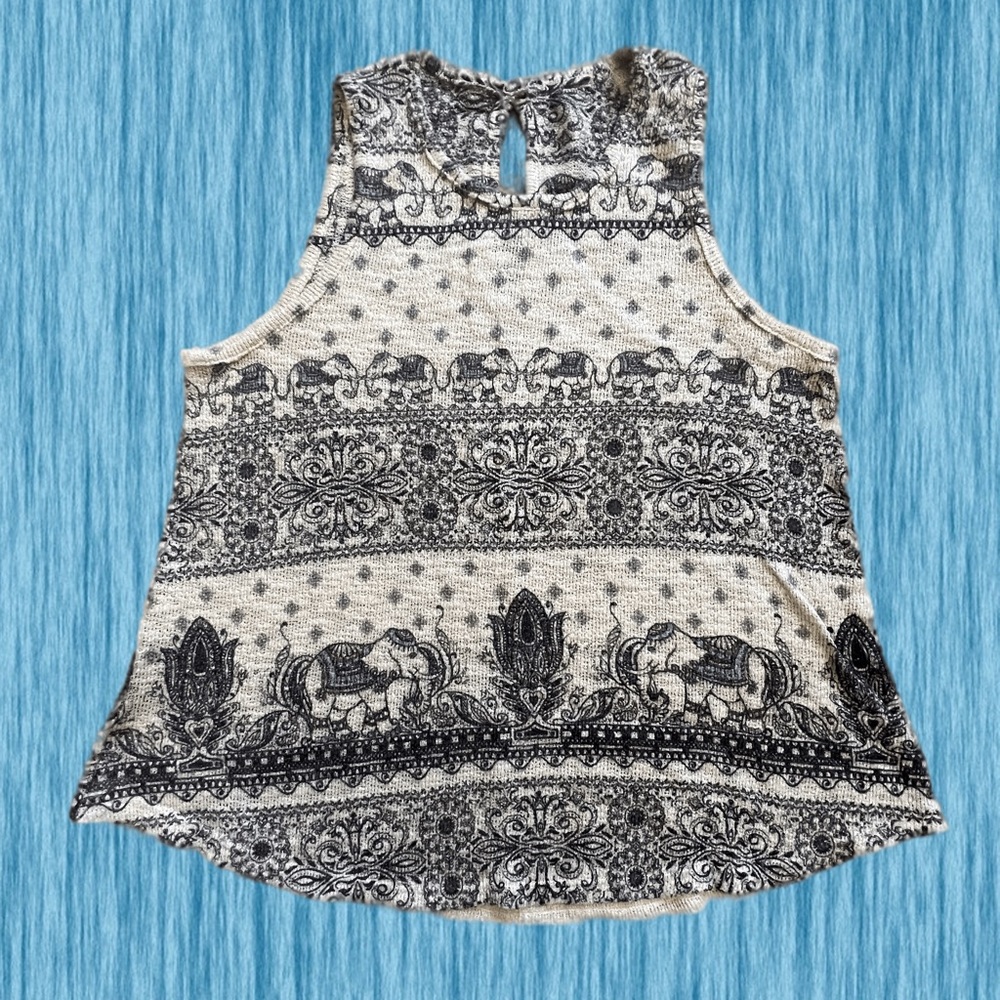 Boho hippie flowy tank top